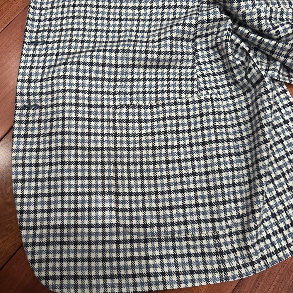 Kiton 100% Cashmere Men's Blazer - Black, Blue and White Checkered size IT 61 - Picture 13 of 17